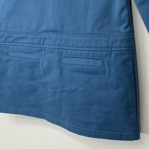 Zara Blue Button Down Long Sleeve Utility Mini Dress Fitted New Nwt Size XS - Picture 12 of 16